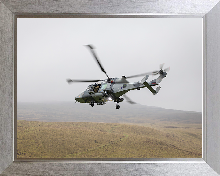 British Army Air Corps Wildcat from 661 Squadron in Flight Aircraft Photo Print Wall Art Military Decor Posters, Prints, & Visual Artwork Hampshire Prints 10 x 8 Silver Frame No