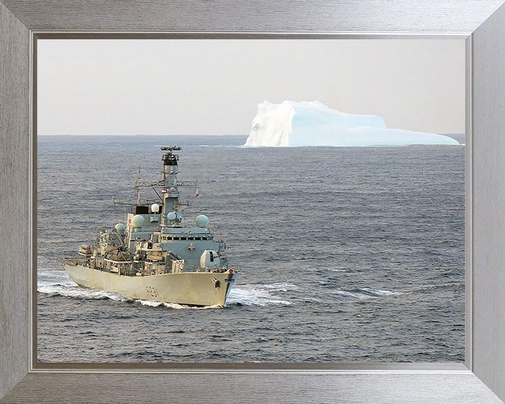 HMS Argyll (F231) Photo Print - South Atlantic 2013 - Royal Navy Type 23 Frigate Posters, Prints, & Visual Artwork Hampshire Prints 10 x 8 Silver Frame No