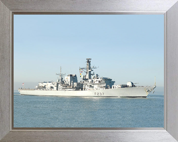 HMS Westminster (F237) Photo Print - Starboard View - Royal Navy Type 23 Frigate Hampshire Prints 10 x 8 Silver Frame No