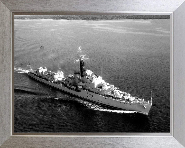 HMS Cavalier (D73) Royal Navy C Class Destroyer At Sea Photo Print Wall Art Decor Posters, Prints, & Visual Artwork Hampshire Prints 10 x 8 Silver Frame No