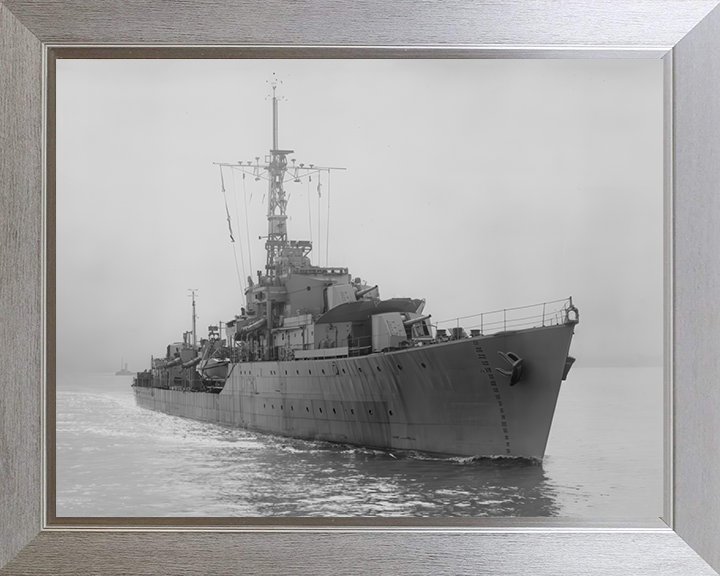 HMS Zealous (R39) Photo Print - River Mersey - Royal Navy Z Class Destroyer Hampshire Prints 10 x 8 Silver Frame No