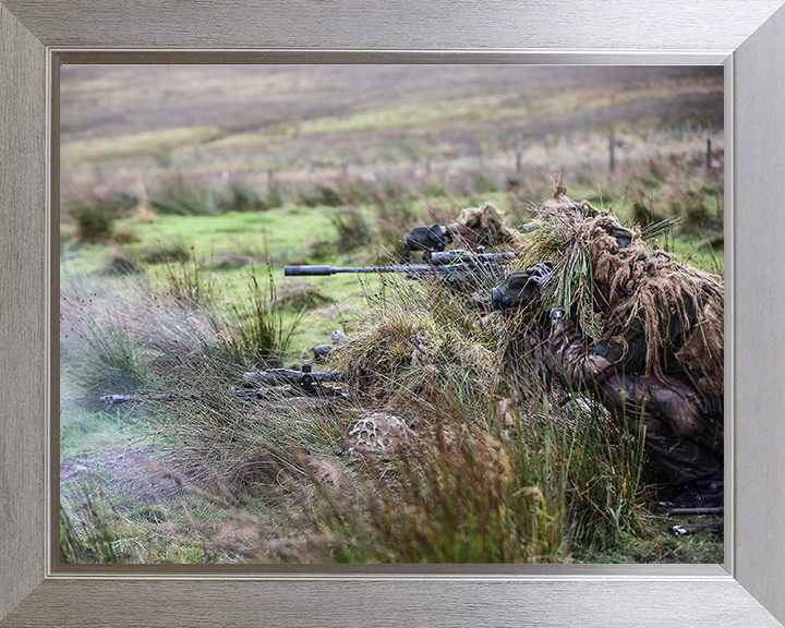 RAF Regiment Snipers | Photo Print | Framed Print | Military | Armed Forces | Royal Air Force | Wall Art | Decor | Print | Photography Hampshire Prints 10 x 8 Silver Frame No