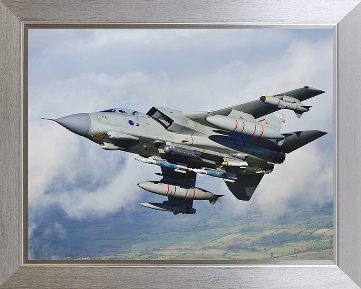 RAF Tornado GR4 from A IX(B) Sqn Photo Print - Royal Air Force Aircraftn | Photography Hampshire Prints 10 x 8 Silver Frame No