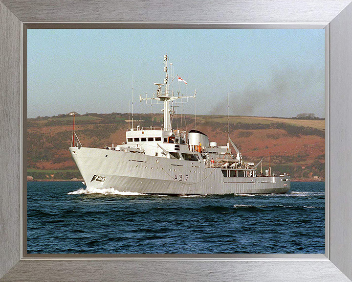 HMS Bulldog (A317) Photo Print - Plymouth Sound - Royal Navy Bulldog Class Survey Vessel