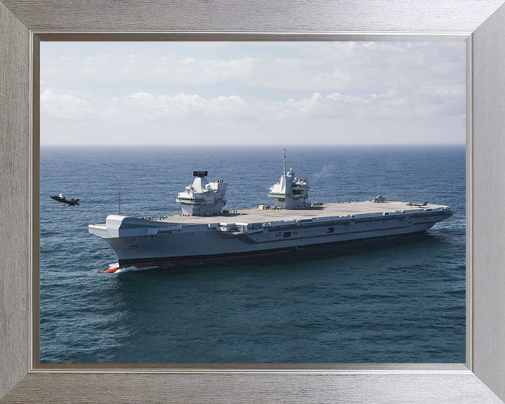 HMS Queen Elizabeth R08 Royal Navy Queen Elizabeth Class Aircraft Carrier Photo Print or Framed Print - Hampshire Prints