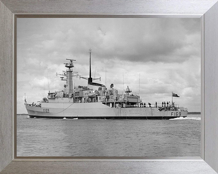 HMS Amazon (F169) Photo Print - During Trials 1973 - Royal Navy Type 21 Frigate Posters, Prints, & Visual Artwork Hampshire Prints 10 x 8 Silver Frame No