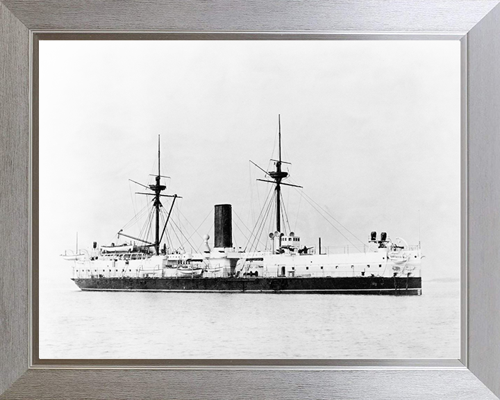 HMS Edinburgh (1882) Royal Navy Colossus Class Battleship Starboard Side Photo Print Wall Art Decor Posters, Prints, & Visual Artwork Hampshire Prints 10 x 8 Silver Frame No