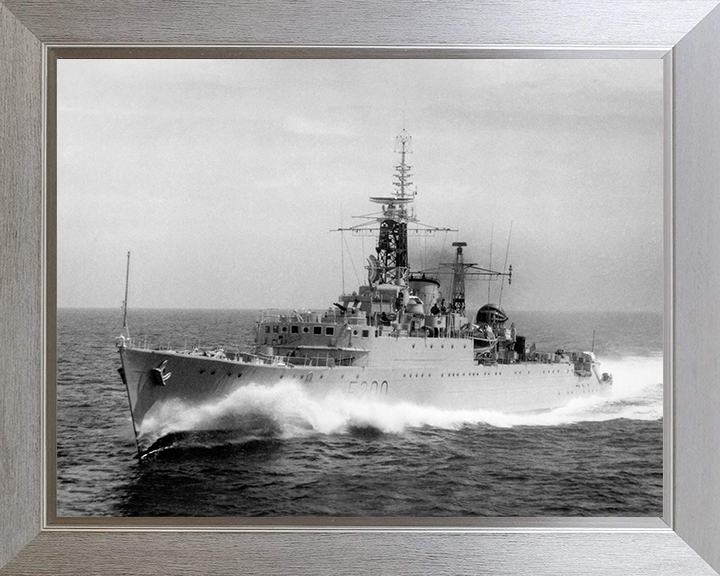 HMS Ursa (F200) - At Sea 1954 - Royal Navy U Class Destroyer Photo Print Wall Art Naval Decor UK Posters, Prints, & Visual Artwork Hampshire Prints 10 x 8 Silver Frame No