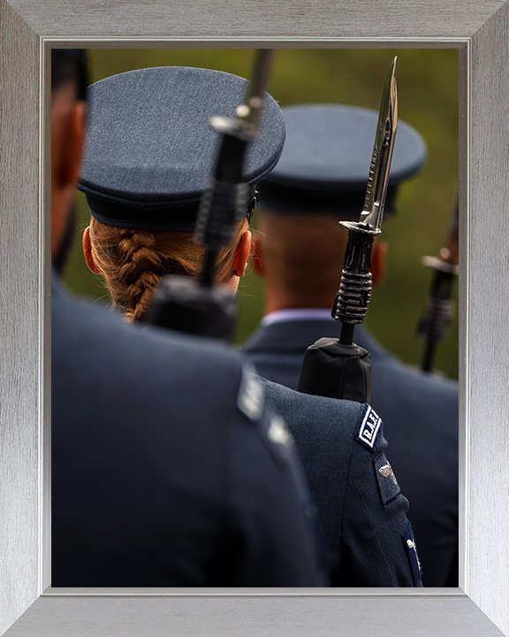 RAF Regiment on Parade Photo Print - Royal Air Force Hampshire Prints 10 x 8 Silver Frame No