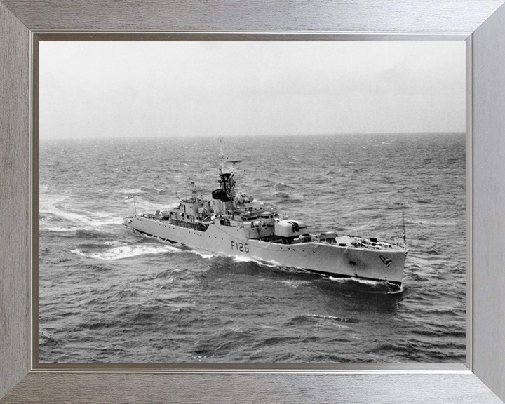 HMS Plymouth (F126) Photo Print - At Sea 1962 - Royal Navy Rothesay Class Frigate Hampshire Prints 10 x 8 Silver Frame No