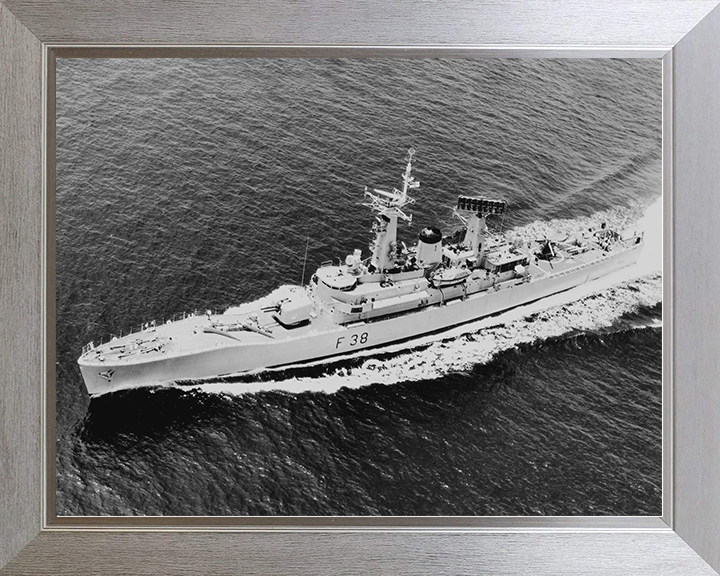 HMS Arethusa (F38) Royal Navy Leander Class Frigate High Port Side View Photo Print Wall Art Decor Posters, Prints, & Visual Artwork Hampshire Prints 10 x 8 Silver Frame No