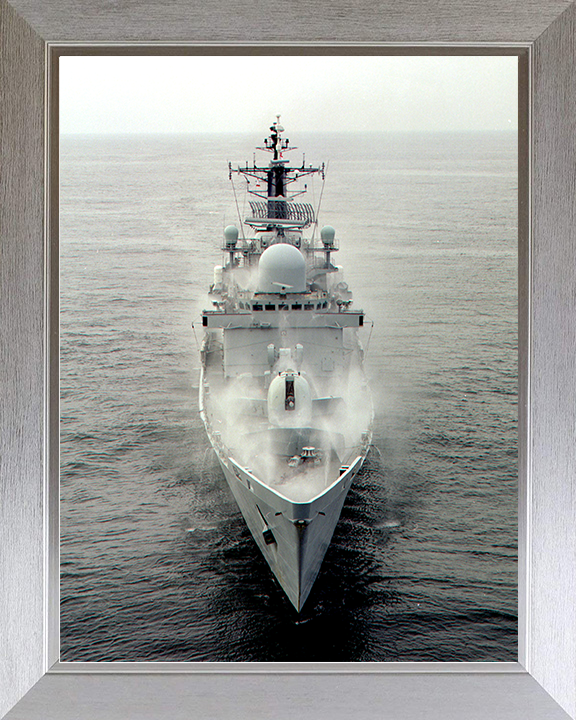 HMS Edinburgh (D97) Royal Navy Type 42 Destroyer Pre Wetting 2003 Photo Print Wall Art Decor Posters, Prints, & Visual Artwork Hampshire Prints 10 x 8 Silver Frame No