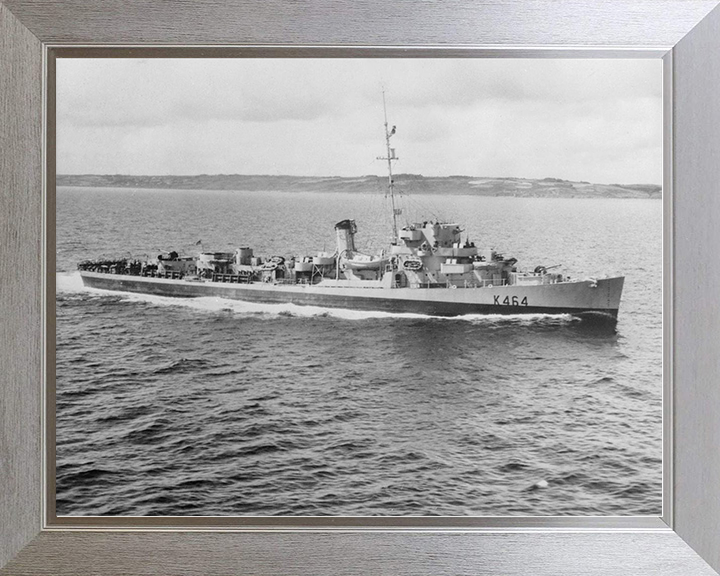 HMS Balfour (K464) Royal Navy Captain Class Frigate Starboard Side View Photo Print Wall Art Decor Posters, Prints, & Visual Artwork Hampshire Prints 10 x 8 Silver Frame No