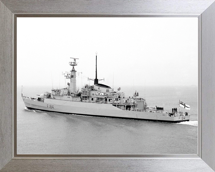 HMS Ardent (F184) Royal Navy Type 21 Frigate Leaving Harbour Photo Print Wall Art Decor Posters, Prints, & Visual Artwork Hampshire Prints 10 x 8 Silver Frame No