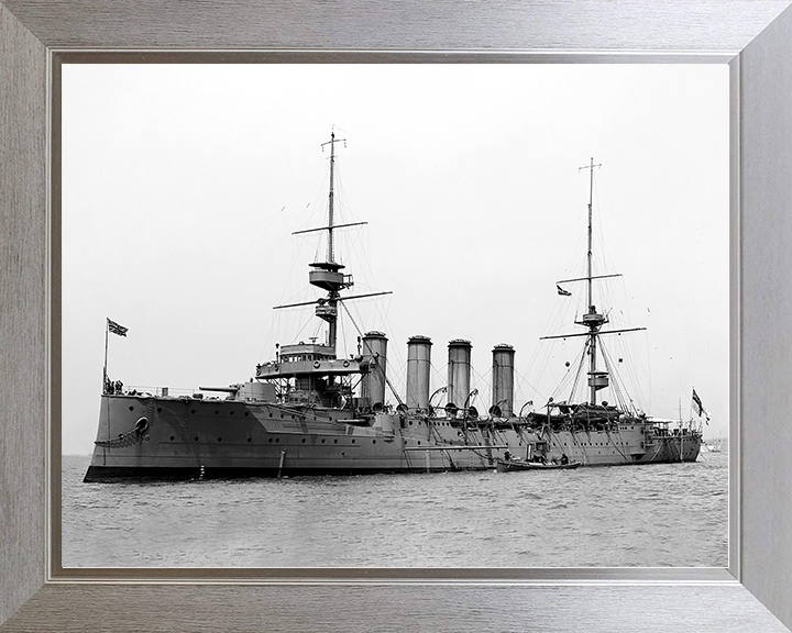 HMS Argyll (1904) Royal Navy Devonshire Class Cruiser Port Side View Warship Photo Print Wall Art Decor Posters, Prints, & Visual Artwork Hampshire Prints