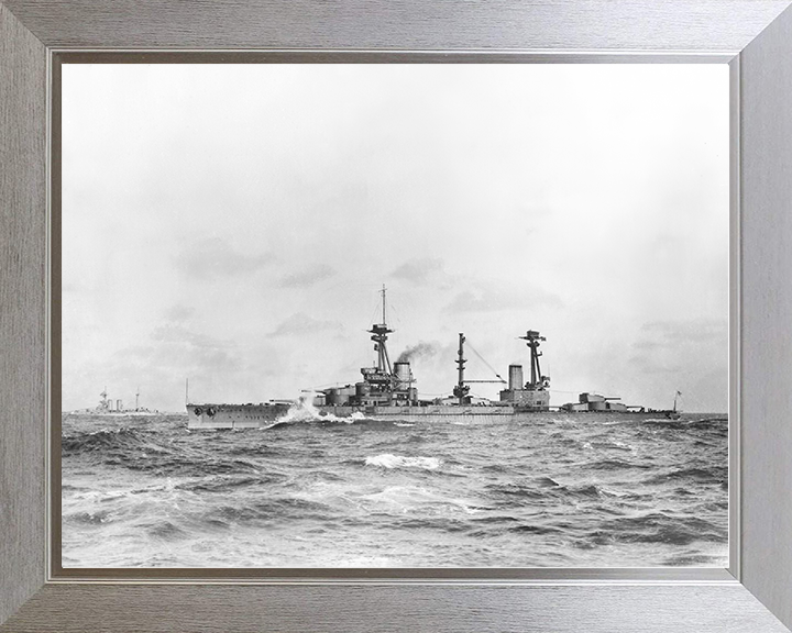 HMS Agincourt (1913) Royal Navy Battleship Photo Print Warship Wall Art Posters, Prints, & Visual Artwork Hampshire Prints 10 x 8 Silver Frame No
