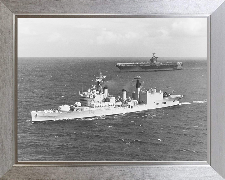 HMS Blake (C99) Royal Navy Tiger Class Light Cruiser At Sea 1975 Photo Print Wall Art Decor Posters, Prints, & Visual Artwork Hampshire Prints 10 x 8 Silver Frame No