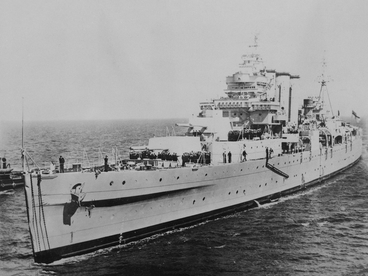 HMS Shropshire (73) Photo Print - Port Side View - Royal Navy County Class Heavy Cruiser Posters, Prints, & Visual Artwork Hampshire Prints 6 x 4 No Frame No