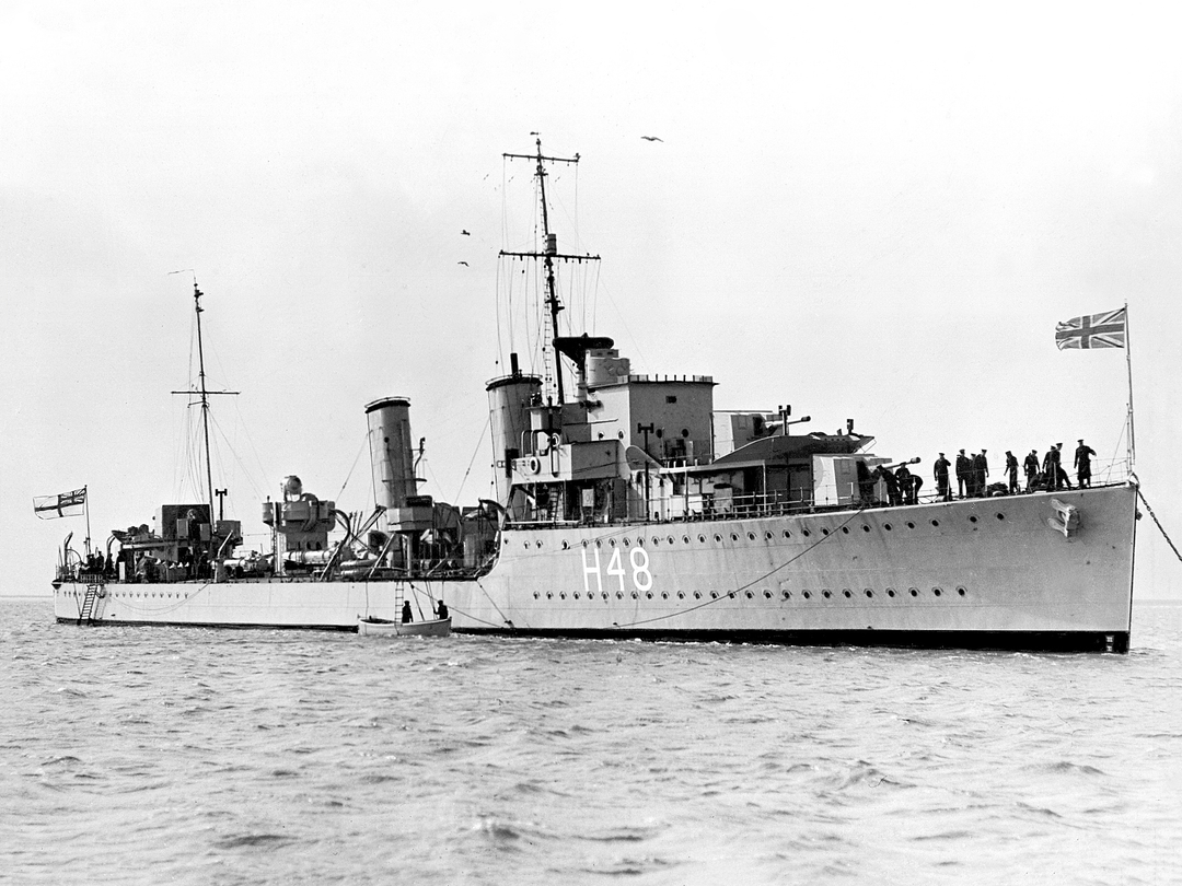 HMS Crescent (H48) Photo Print - At Anchor - Royal Navy C Class Destroyer Posters, Prints, & Visual Artwork Hampshire Prints 6 x 4 No Frame No