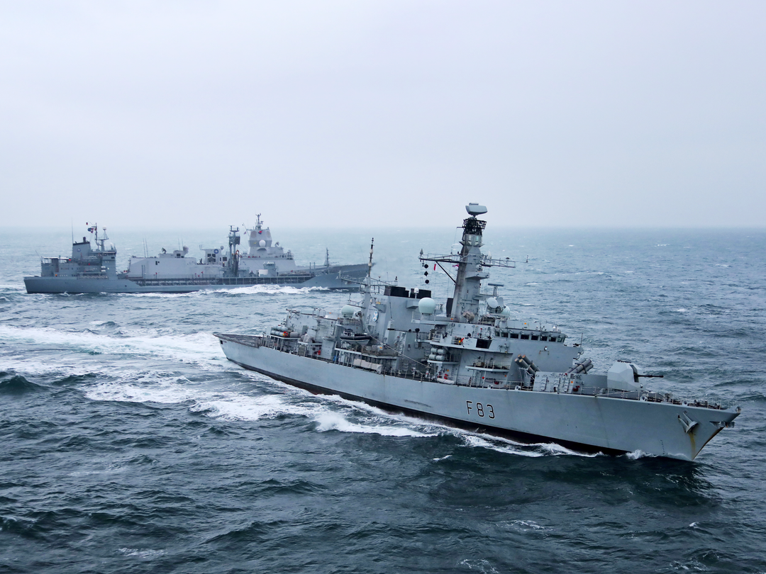HMS St Albans (F83) - With HNoMS Roald Amundsen - Royal Navy Type 23 Frigate Photo Print Wall Art Naval Decor UK Posters, Prints, & Visual Artwork Hampshire Prints 6 x 4 No Frame No