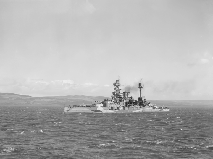 HMS Malaya Queen Elizabeth Class Battleship 1945