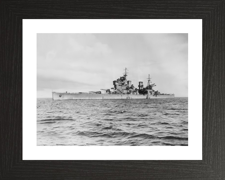 HMS Prince of Wales 53 King George V Class Battleship at Sea