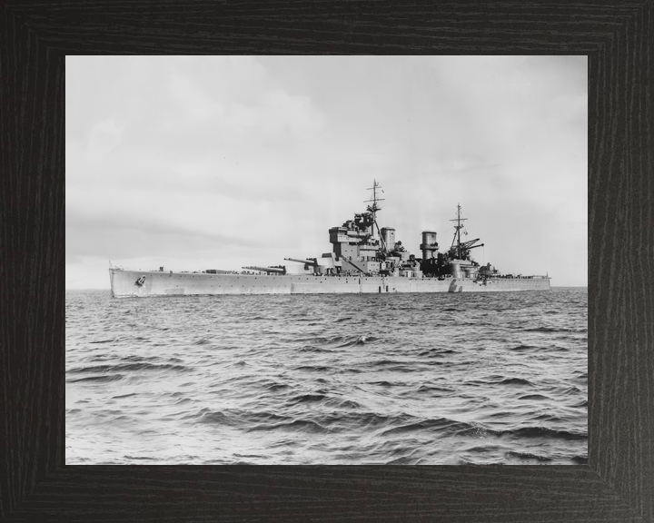 HMS Prince of Wales 53 King George V Class Battleship at Sea