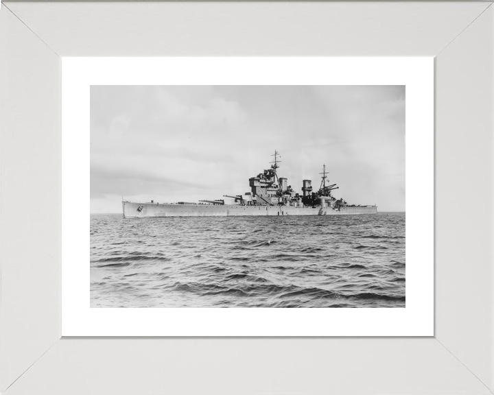 HMS Prince of Wales 53 King George V Class Battleship at Sea
