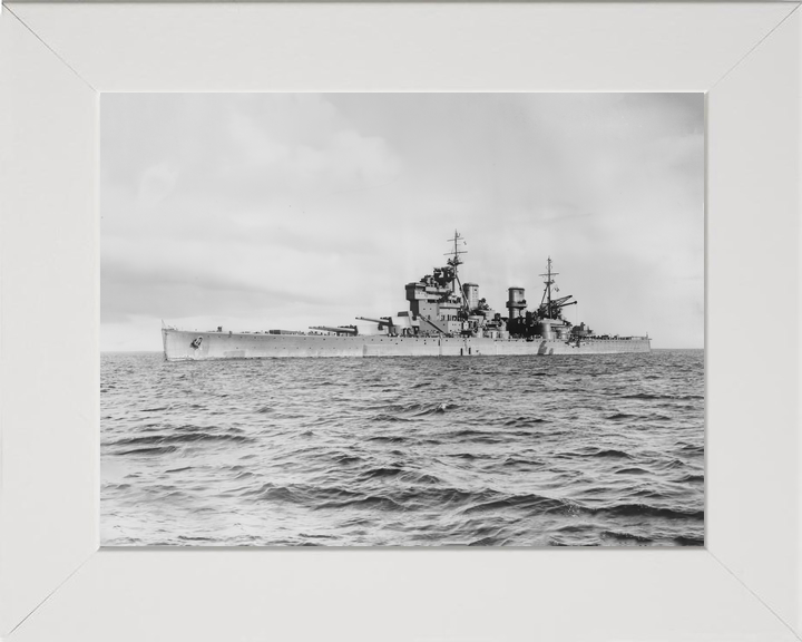 HMS Prince of Wales 53 King George V Class Battleship at Sea