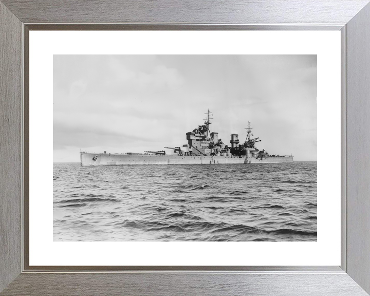 HMS Prince of Wales 53 King George V Class Battleship at Sea