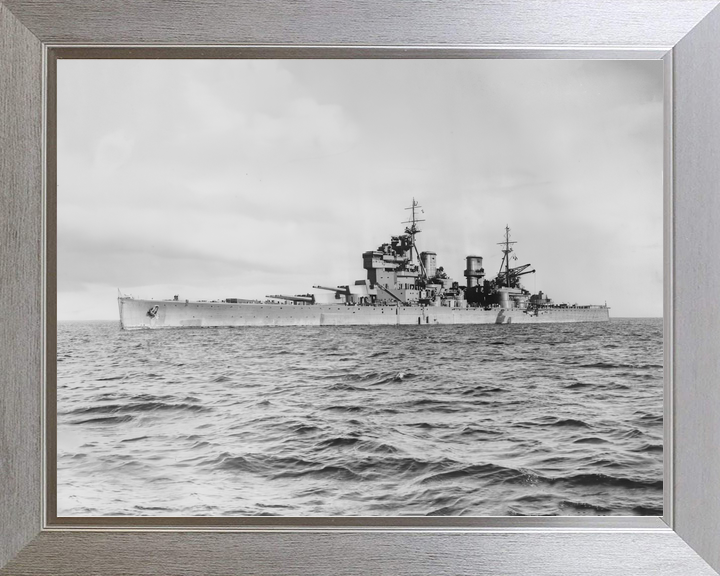 HMS Prince of Wales 53 King George V Class Battleship at Sea