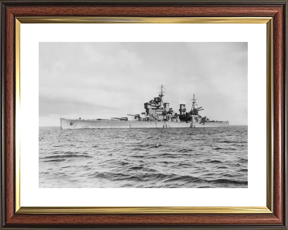 HMS Prince of Wales 53 King George V Class Battleship at Sea