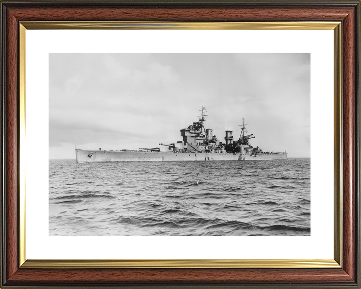 HMS Prince of Wales 53 King George V Class Battleship at Sea