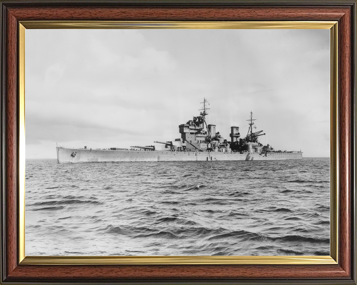 HMS Prince of Wales 53 King George V Class Battleship at Sea