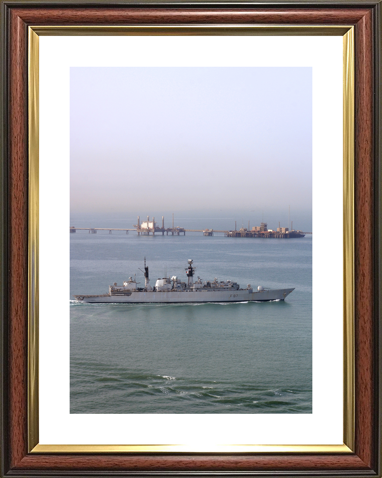 HMS Chatham F87 Type 22 Frigate Off Iraq 2008