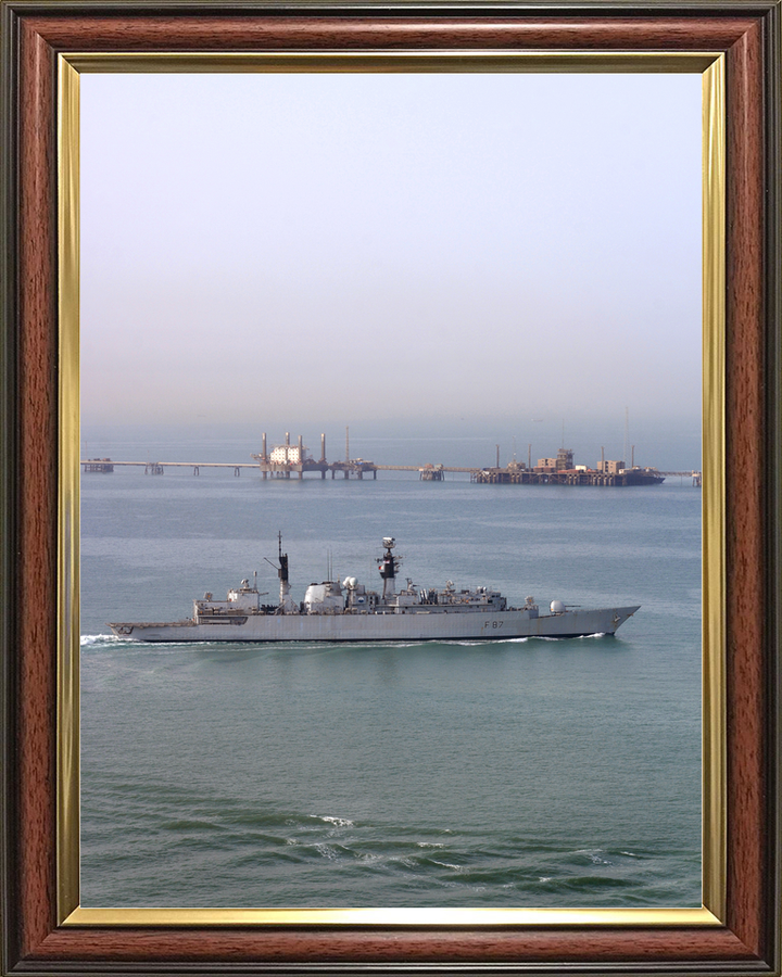 HMS Chatham F87 Type 22 Frigate Off Iraq 2008