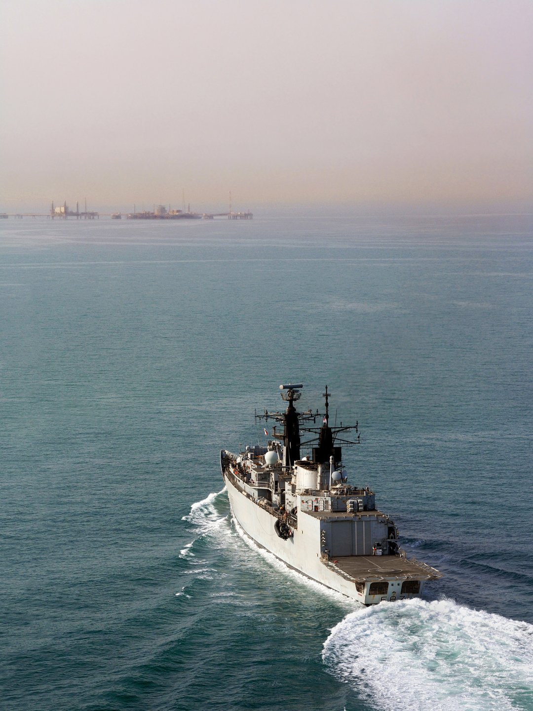 HMS Chatham F87 Type 22 Frigate Off Iraq May 2008