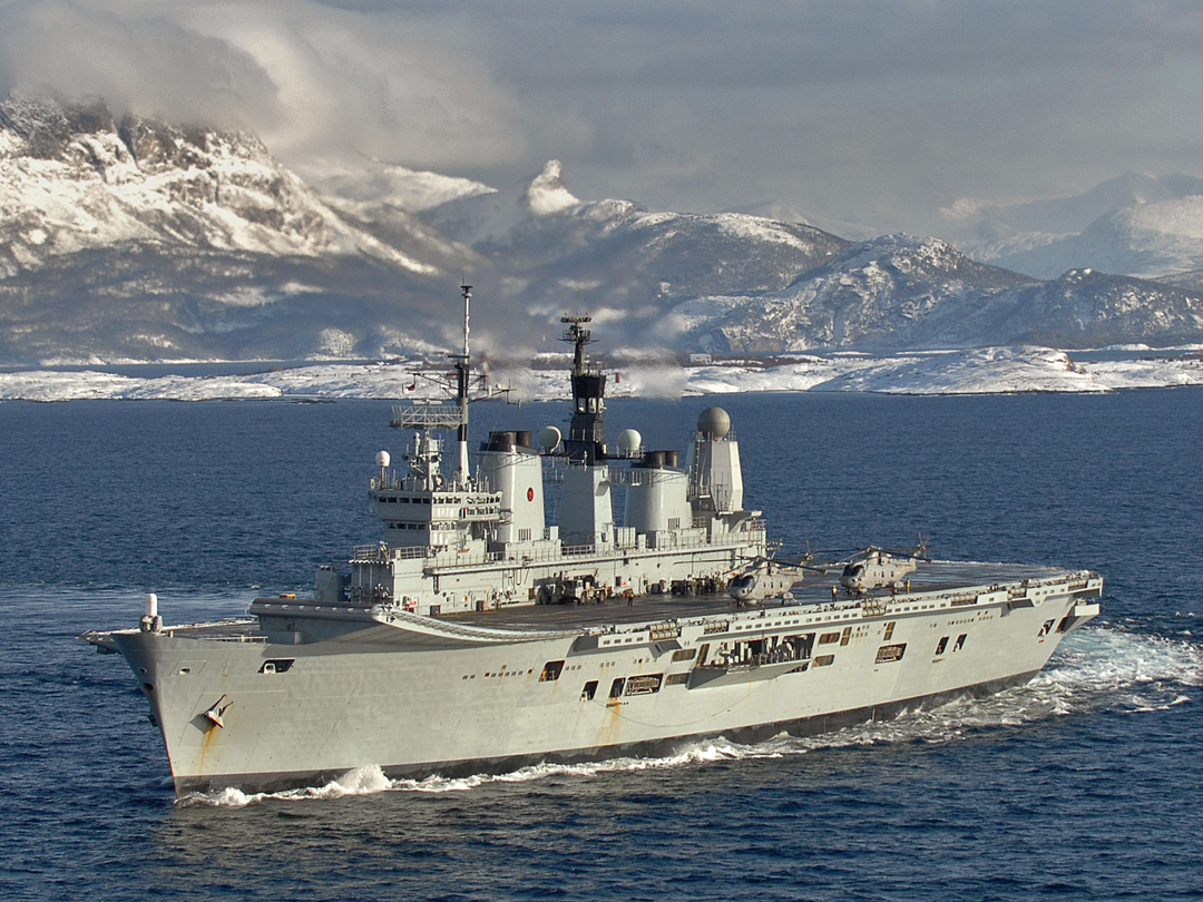 HMS Ark Royal R07 Invincible Class Aircraft Carrier Norway 2008