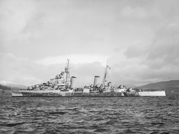 HMS Cleopatra 33 Dido Class Light Cruiser April 1945