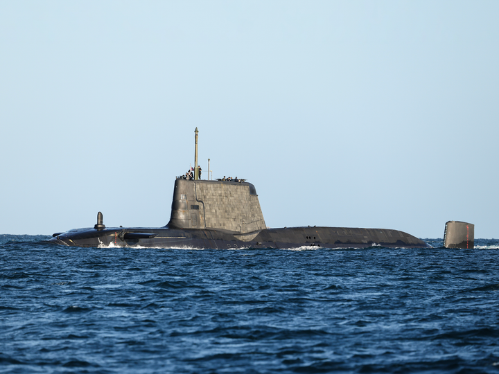 HMS Anson S123 Astute Class Submarine February 2026 Port Side