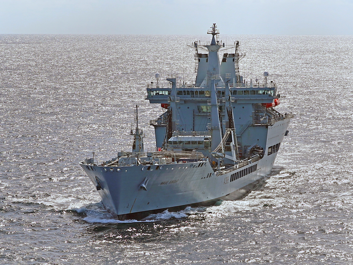 RFA Wave Knight A389 Wave Class Tanker June 2017 High Port Bow View