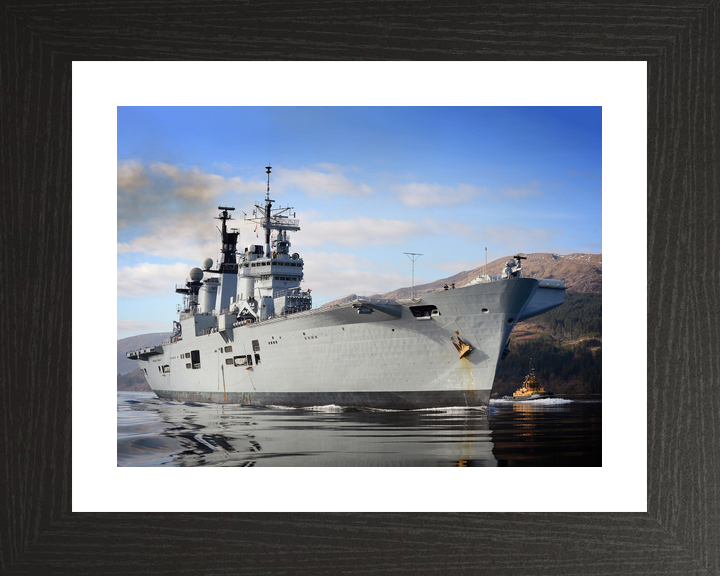 HMS Illustrious R06 Invincible Class Aircraft Carrier Glen Mallan Starboard Bow
