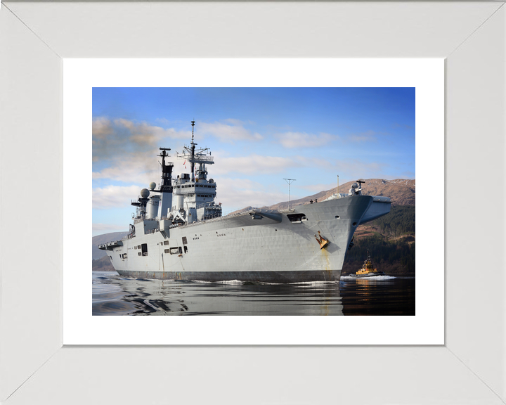 HMS Illustrious R06 Invincible Class Aircraft Carrier Glen Mallan Starboard Bow