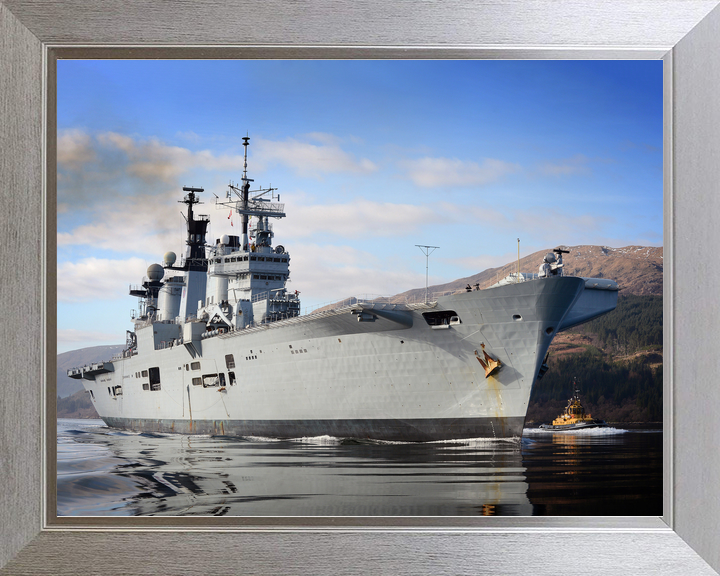HMS Illustrious R06 Invincible Class Aircraft Carrier Glen Mallan Starboard Bow