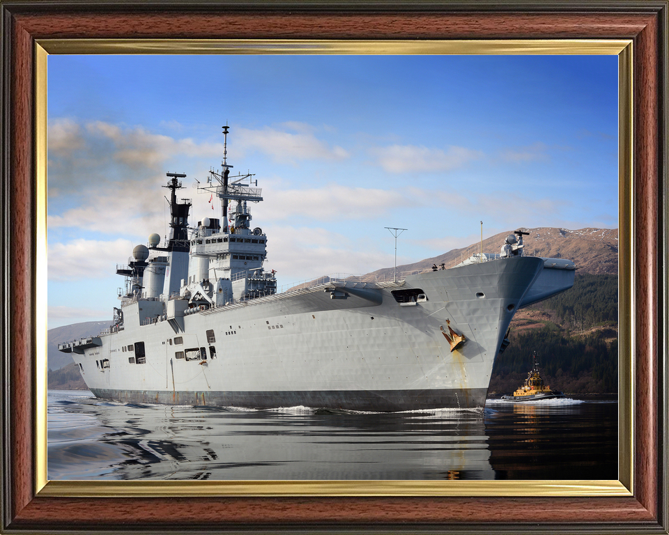 HMS Illustrious R06 Invincible Class Aircraft Carrier Glen Mallan Starboard Bow