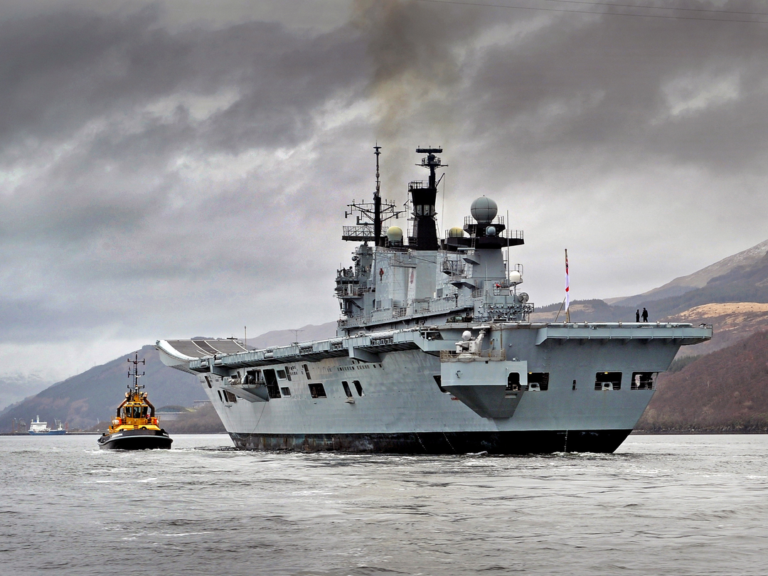 HMS Illustrious R06 Invincible Class Aircraft Carrier February 2012 Port Quarter