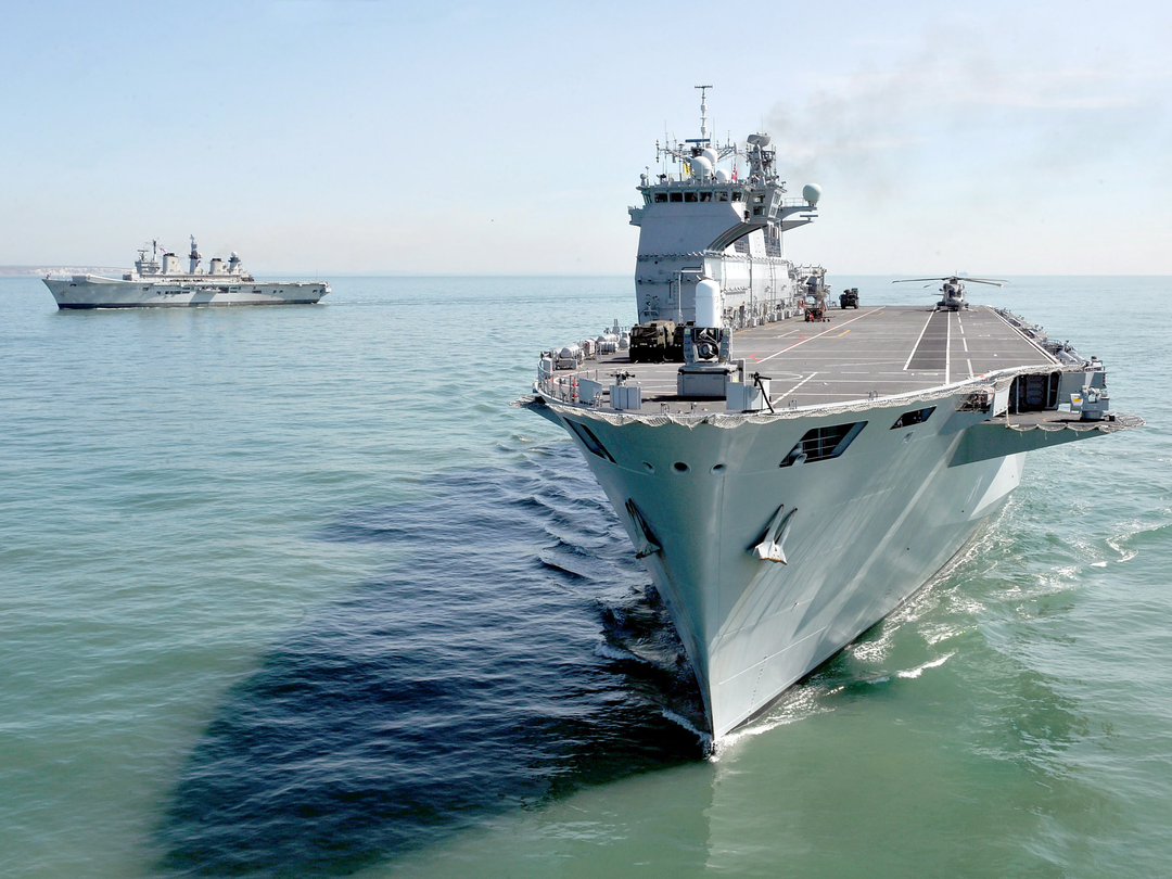 HMS Ocean L12 Landing Platform Helicopter July 2014 Handover