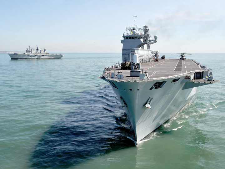 HMS Ocean L12 Landing Platform Helicopter July 2014 Handover