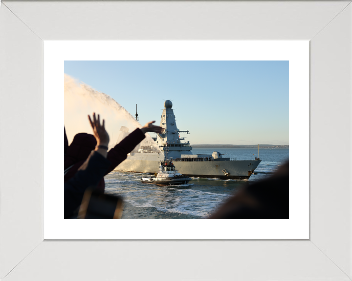 HMS Dauntless D33 Type 45 Destroyer 30 November 2025 Families Waving