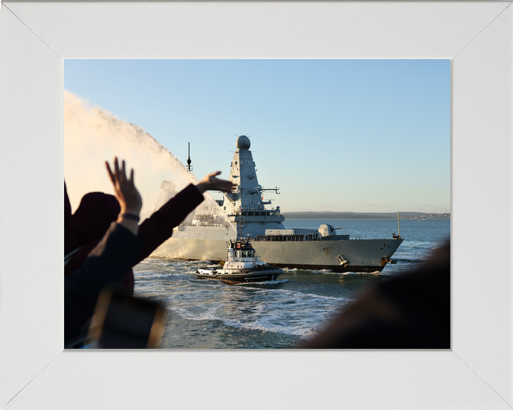 HMS Dauntless D33 Type 45 Destroyer 30 November 2025 Families Waving